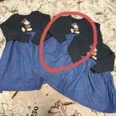 【未着】マーキーズ　ミッキー　ドッキング　ワンピ　デニム　ダンガリー　S