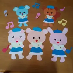 クリスマス　壁面飾り　聖歌隊　12月