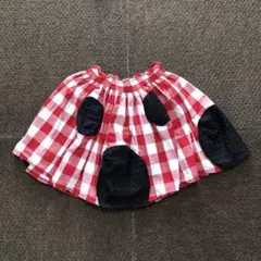 フランキーグロウ　赤白チェック&ドット柄スカート