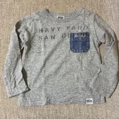 エフオーキッズ 長袖カットソー 110cm グレー