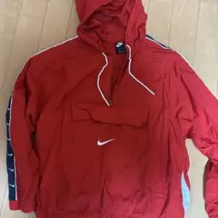 NIKE ナイキ ナイロンジャケット ハーフジップ レッド XL