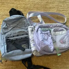 メゾピアノ　リボン付きライトブルーバックパック　セット