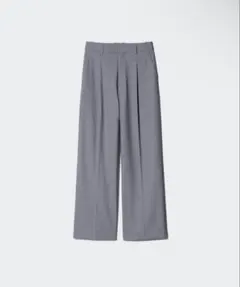 UNIQLOタックワイドパンツ Lサイズ グレー