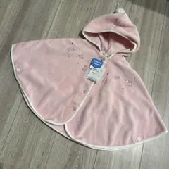 新品未使用　familiar ケープ　ポンチョ　ベビー　 60-90cm ピンク