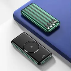 モバイルバッテリー ワイヤレス充電器 50000mAh大容量急速充電 グリーン