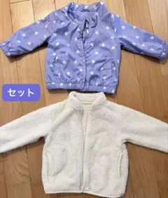 Gapハート柄ジャケット(70cm )とUniqloフリースセット(80cm )