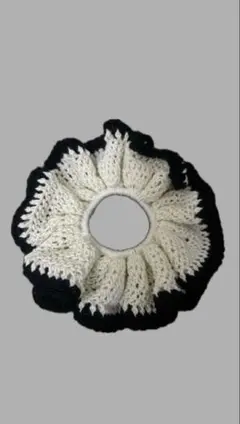 白×黒 コットンシュシュ