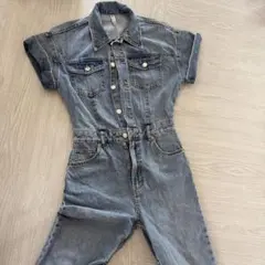 ZARA デニムオールインワン ライトブルー
