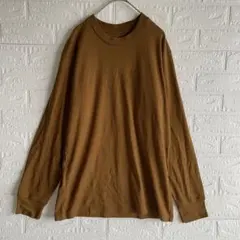【美品】 UNIQLO ユニクロ ソフトタッチクルーネックＴシャツ ブラウン