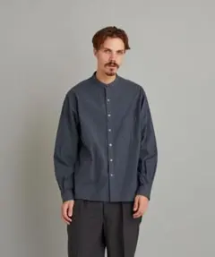 Steven Alan BAFU G/DYボックスバンドカラーシャツ