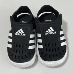 adidas キッズサンダル 黒/白　14センチ