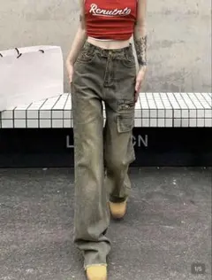 SHEIN カーゴデニムパンツ