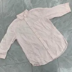 CERONIAS シャツ 七分袖 ボタンダウン ピンク Lサイズ シンプル