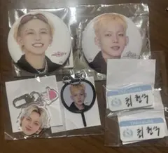 TREASURE ヒョンソク 顔アクキー 缶バッジ ネムバ