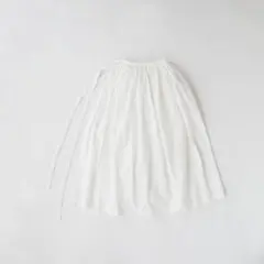 POOL いろいろの服 巻きギャザーエプロンスカート　ホワイトのサムネイル