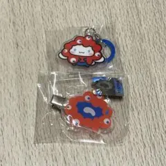 シナモロール　ミャクミャクなりきりアクリルチャーム　ミャクミャク前髪クリップ