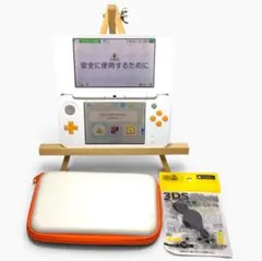 New Nintendo 2DS LL ホワイト×オレンジ 本体 液晶美品