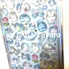 ボンボンドロップシール　うさぎ　シャーベット 1枚