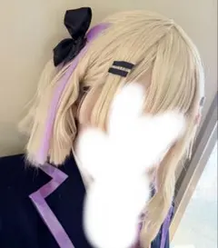 胡桃のあコスプレウィッグ 髪飾り付きのサムネイル