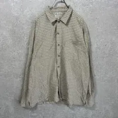 【Columbia】コロンビア（XL）チェックシャツ＊コットン100％＊胸ロゴ