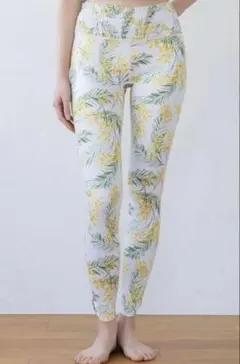 新品未使用　【SUKALA】スプリングフラワーシャーリングレギンス(L/ミモザ)