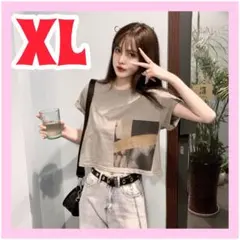 最終値下　トレンド Tシャツ ストリートカルチャー アースカラー　グレー