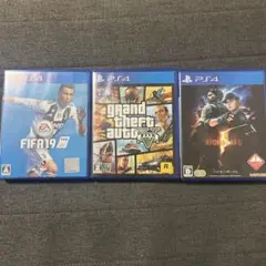 FIFA 19,GTA V,バイオハザード PS4ソフト3点セット 最終値下げ