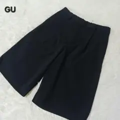 極美品★GU バミューダショーツ ワンタック ブラック