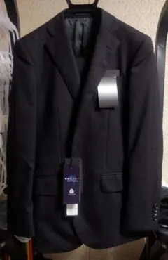 洋服の青山　スーツ上下　黒　Hilton　premiumline