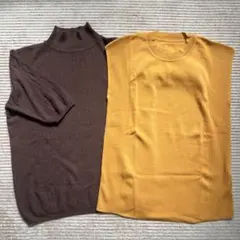 半袖ニット　ノースリーブニット