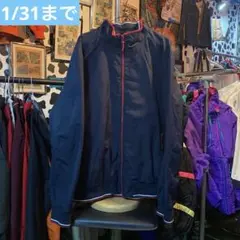 最終価格　ネイビー　厚手　オーバーサイズ　ナイロンジャケット　古着