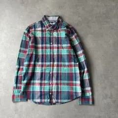 8*a様 17308トミーヒルフィガー 刺繍ロゴ チェックシャツ マルチカラー