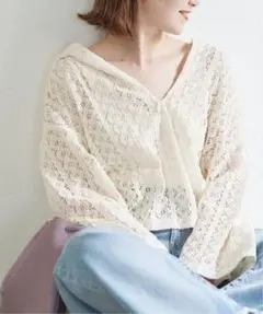 新品未使用！今期Spick & Span アカサムメッシュプルオーバー - メルカリ