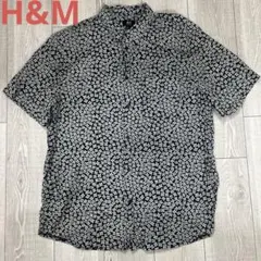 H&M 花柄 メンズ半袖シャツ
