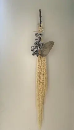 ホワイト ドライフラワー 吊るし飾りver.2