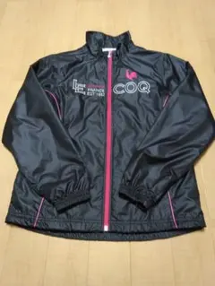 【美品】ルコック 黒スタンドカラー 裏メッシュ ナイロンブルゾン サイズＬ