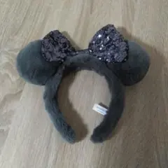 ディズニー　カチューシャ　グレー　モコモコ　ファー！