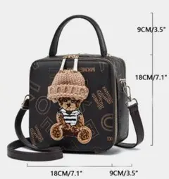美品☆ミニスクエアバッグ ベアー