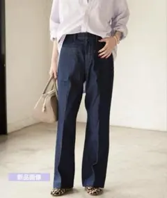 【SLOBE IENA】LE DENIM ウェルトポケットワイド デニム 36