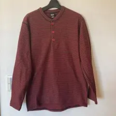 patagonia CAPILENE S 赤黒ストライプ