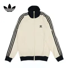 adidas sp ジップアップジャケット Mサイズ　クリーム色/黒