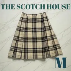 THE SCOTCH HOUSE チェック柄 巻きスカート 36 M ウール混のサムネイル