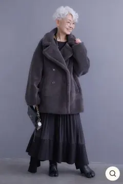 新品タグ付き／AIJAN テディベアボアミディコート