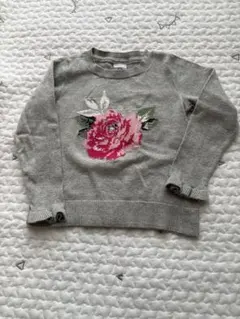 Baby GAP 花柄 グレー トレーナー