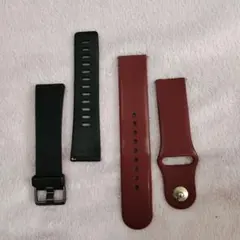 Fitbit Versa2 スマートウォッチ用バンド 黒 赤