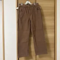 ユニクロ　UNIQLO デニム　ブラウン　ストレートジーンズ24