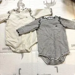 petit main メロウロンパース 2枚セット