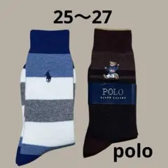 未使用　ポロ・ラルフ・ローレン ソックス 2足セット　25〜27