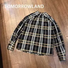 TOMORROWLAND ブラウンチェック　シアートップス