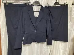 AOKI ネイビー ストライプ スーツセット